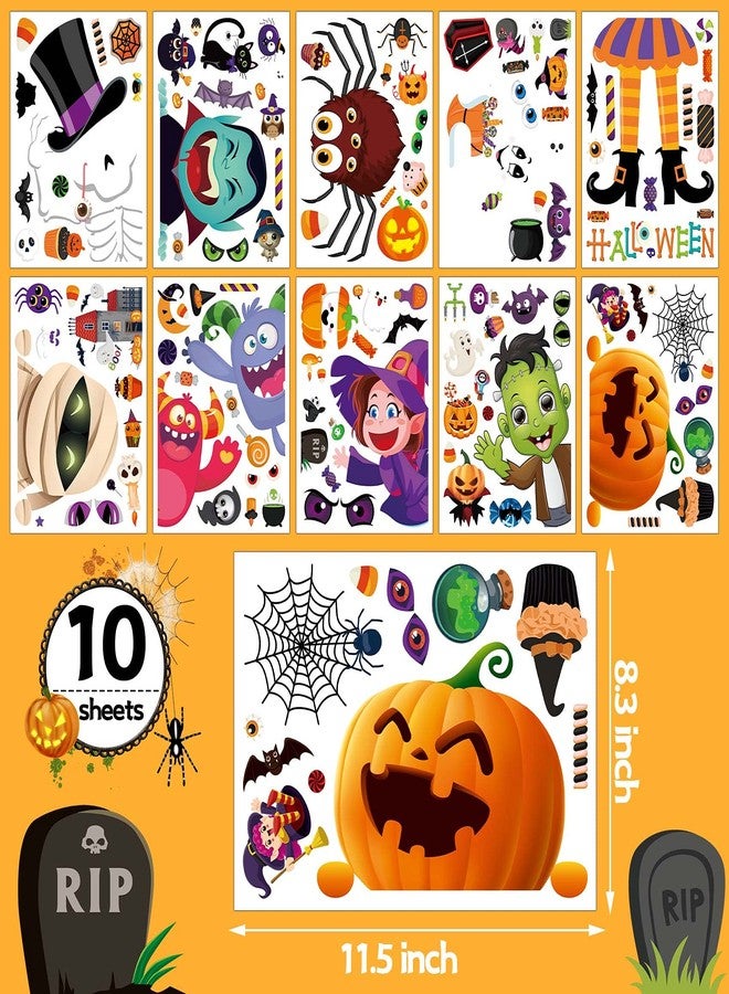 BAYLAY Halloween Window Clings - 10 Sheets Halloween Window Decorations Double Sided Hallowee n Window Stickers - Image 2